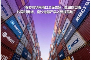 春節(jié)前華南港口全面告急，鹽田蛇口南沙同時(shí)擁堵，南沙港最嚴(yán)禁入新規(guī)落地