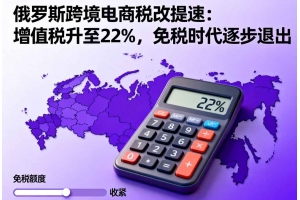 俄羅斯跨境電商稅改提速：增值稅升至22%，免稅時代逐步退出